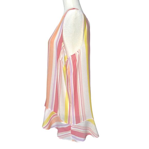 ANA A New Approach Womens Sleeveless Blouse Tank Tops Striped Size L - Set of 2 - Picture 4 of 11